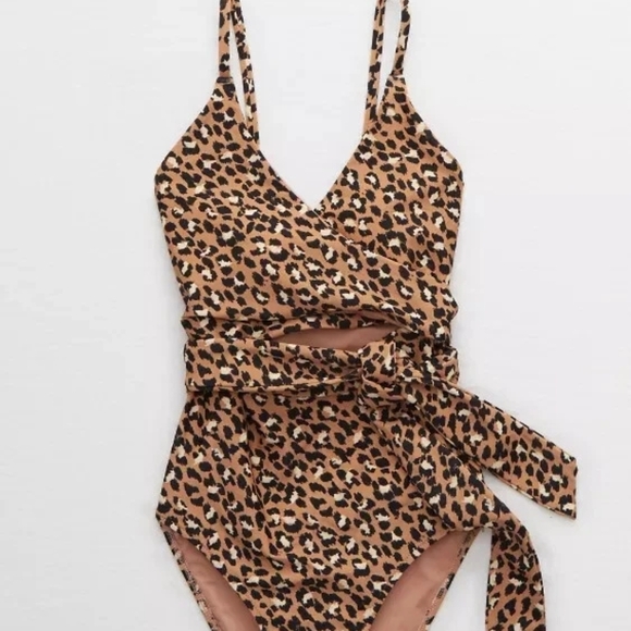 Aerie Leopard Print One-Piece - Picture 3 of 7